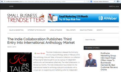Kiss and Tales by The Indie Collaboration as seen in Small Business Trendsetters online